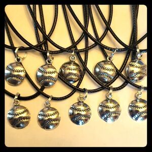 Set of 10 Baseball Party Favors Necklaces